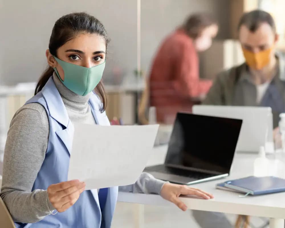 Woman starting her Gyne360 Patient Journey with a confidential health assessment.